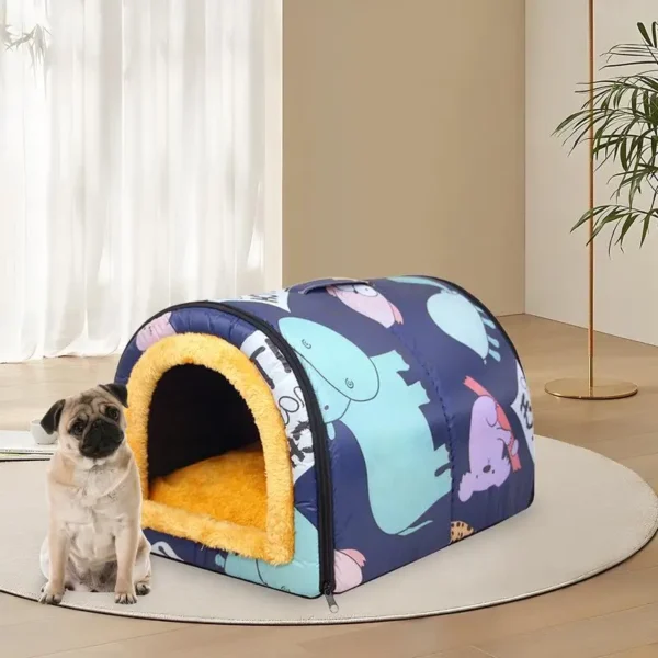 Dog Cave Washable Pet House Cave Bed Warm Cat Nest Warm Outdoor Pet Bed Houses Waterproof Dog Cat Kennel Anti Slip For pet - Image 2