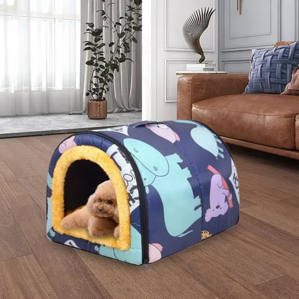 Dog Cave Washable Pet House Cave Bed Warm Cat Nest Warm Outdoor Pet Bed Houses Waterproof Dog Cat Kennel Anti Slip For pet - Image 3
