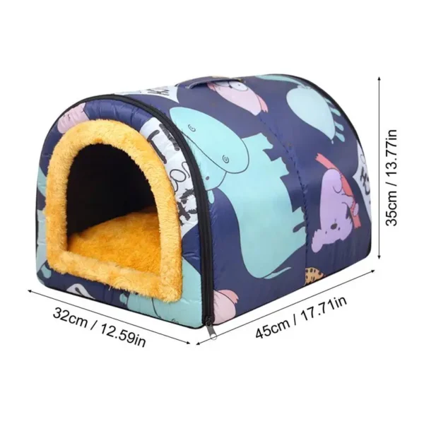 Dog Cave Washable Pet House Cave Bed Warm Cat Nest Warm Outdoor Pet Bed Houses Waterproof Dog Cat Kennel Anti Slip For pet - Image 6