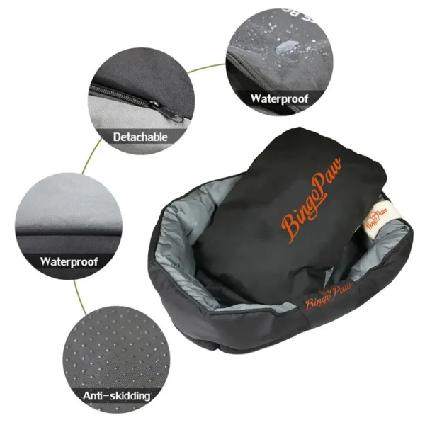 L XL XXL Dog Bed for All Season Pet Calming Sleeping Mat Sofa Pet Kennel Cushion with Removable Cushion Oxford Cover - Image 4