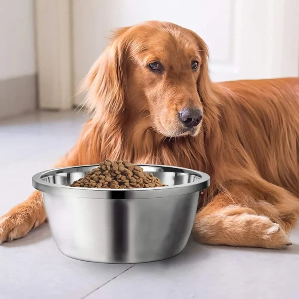 448B Stainless Steel Large Dog Bowl High Capacity Stable Metal Water Bowls - Image 4