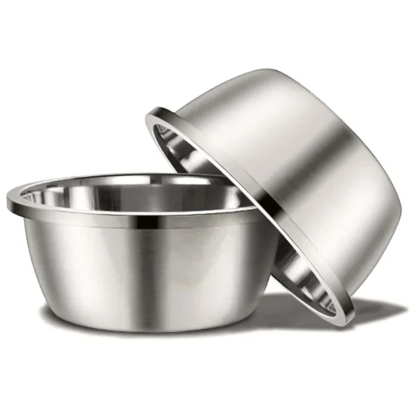 448B Stainless Steel Large Dog Bowl High Capacity Stable Metal Water Bowls